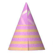 Roze geometrisch feesthoedjes (Achterkant)