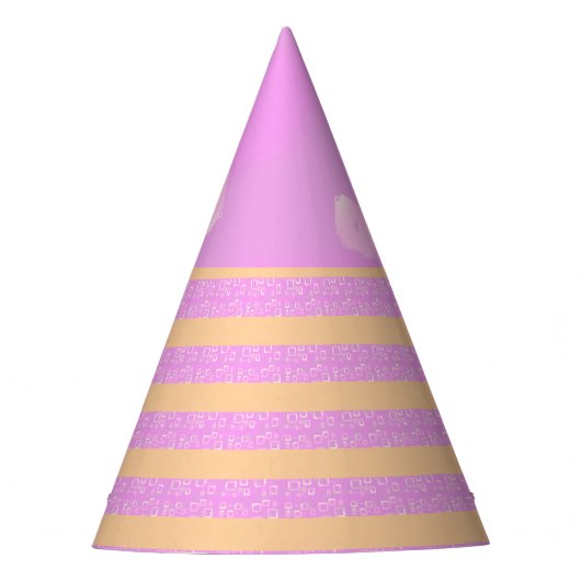 Roze geometrisch feesthoedjes (Voorkant)