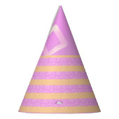 Roze geometrisch feesthoedjes (Links)