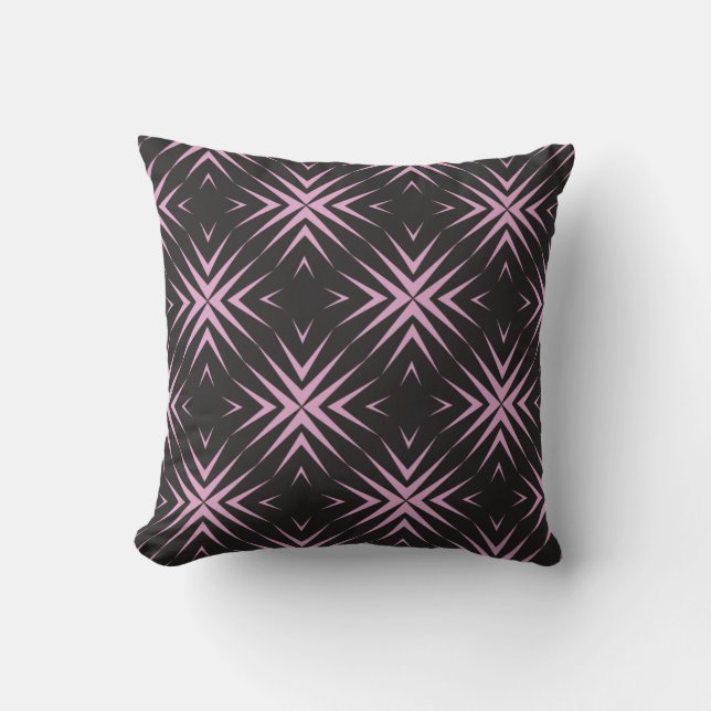 Roze geometrisch kussen (Voorkant)