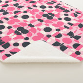 Roze geometrisch patroon sherpa deken (3/4)