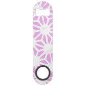 Roze geometrisch patroon speed flessenopener (Achterkant)