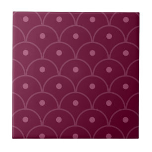 Roze geometrisch patroon tegeltje