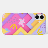 Roze Geometrisch patroon trendy midden eeuw modern Case-Mate iPhone Case (Achterkant (horizontaal))