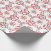 Roze geometrische bloem cadeaupapier (Hoek)