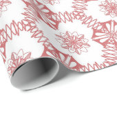 Roze geometrische bloem cadeaupapier (Rol Hoek)