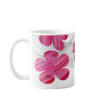 Roze geometrische bloemen mok