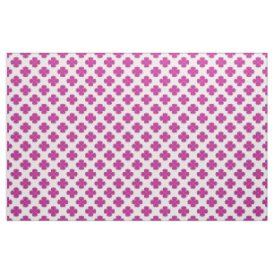 Roze geometrische bloemen op een lichte achtergron stof