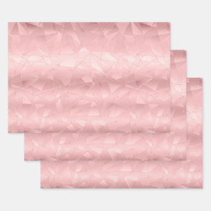 Roze geometrische driehoek Glam Glitters trendy st Inpakpapier Vel