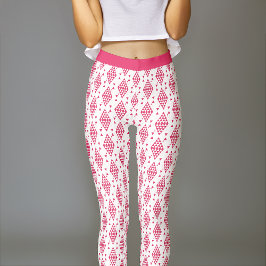 Roze geometrische driehoeken leggings