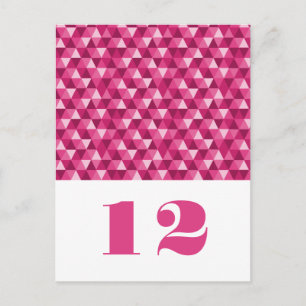 Roze geometrische driehoeken Tabel Briefkaart