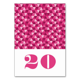 Roze geometrische driehoeken Tabel Kaart