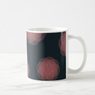 Roze, geometrische, koele, trendy bloemabstractie koffiemok