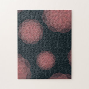 Roze, geometrische, koele, trendy bloemabstractie legpuzzel