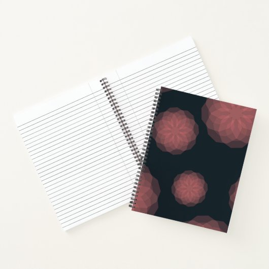 Roze, geometrische, koele, trendy bloemabstractie notitieboek (Binnen)