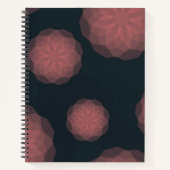 Roze, geometrische, koele, trendy bloemabstractie notitieboek (Voorkant)