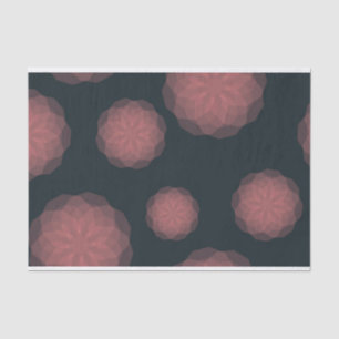 Roze, geometrische, koele, trendy bloemabstractie tissuepapier