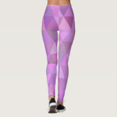 Roze geometrische Leggings voor vrouwen (Achterkant)