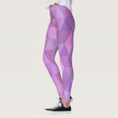 Roze geometrische Leggings voor vrouwen (Links)