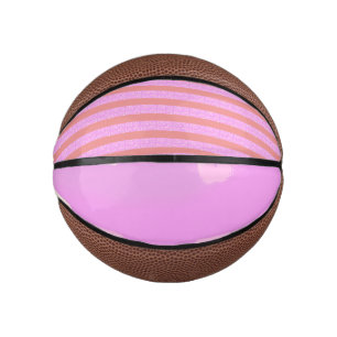 Roze geometrische strepen basketbal