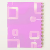 Roze geometrische strepen planner (Achterkant)