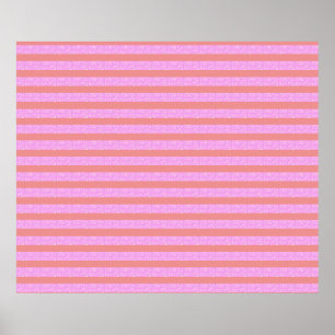 Roze geometrische strepen Poster