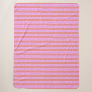 Roze geometrische strepen sherpa deken