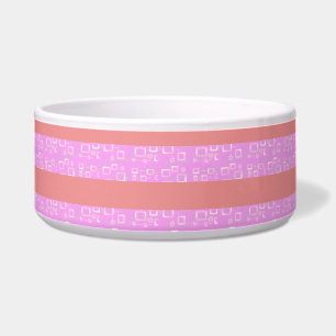 Roze geometrische strepen voerbakje