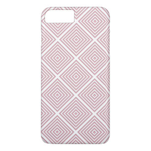 Roze geometrische vierkanten iPhone 8 plus / 7 plus hoesje