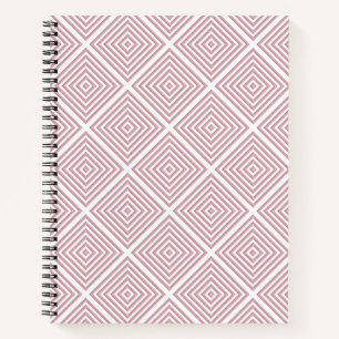 Roze geometrische vierkanten notitieboek