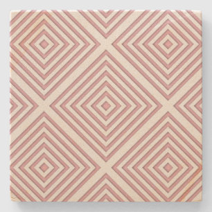 Roze geometrische vierkanten stenen onderzetter