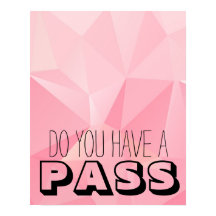 Roze geometrische vormen HEB JE EEN PASS