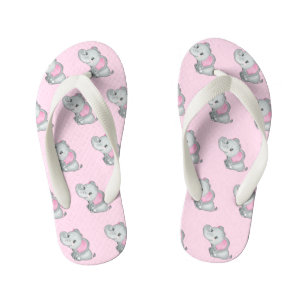 Roze Geoorde Schattige Baby Olifant Kinderen Slipp Kinder Teenslippers