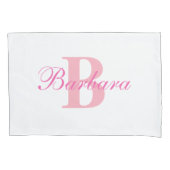 Roze Gepersonaliseerd Monogram Aangepast Kussen Ho Kussensloop (Voorkant)