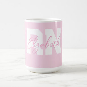 Roze gepersonaliseerd RN Koffiemok