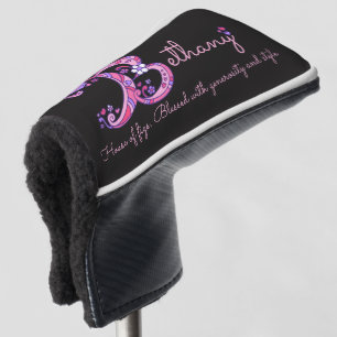 Roze gepersonaliseerde Bethany-naam die dekking be Golfheadcover
