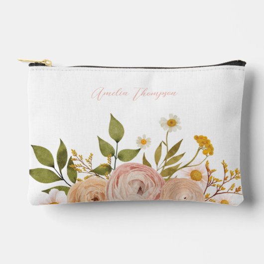  roze gepersonaliseerde bloemen etui (Voorkant)