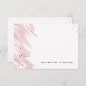 Roze gepersonaliseerde briefkaarten (Voorkant / Achterkant)