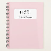 Roze gepersonaliseerde digitale planner met aangep (Voorkant)