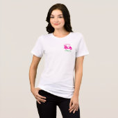 Roze gepersonaliseerde golfkar Tri-Blend shirt (Voorkant volledig)