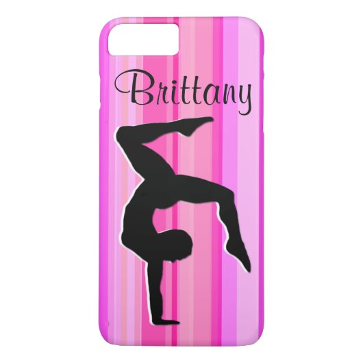 ROZE GEPERSONALISEERDE GYMNASTIEK IPHONE CASE (Achterkant)