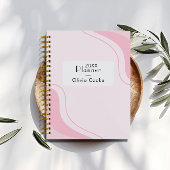 Roze gepersonaliseerde jaarplanner met aangepaste planner