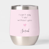 Roze Gepersonaliseerde Maid of Honor huwelijksaanz (Achterkant)