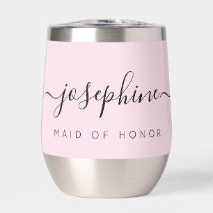 Roze Gepersonaliseerde Maid of Honor huwelijksaanz