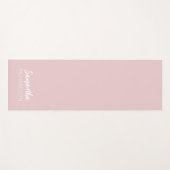 Roze gepersonaliseerde monogramnaam yogamat (Voorkant (horizontaal))