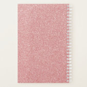 Roze gepersonaliseerde planner voor glitter (Achterkant)