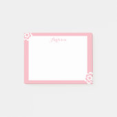 Roze gepersonaliseerde Post-it®-notities Witte Blo Post-it® Notes (Voorkant)