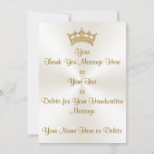 Roze Gepersonaliseerde Prinses Dank u Kaarten (Achterkant)