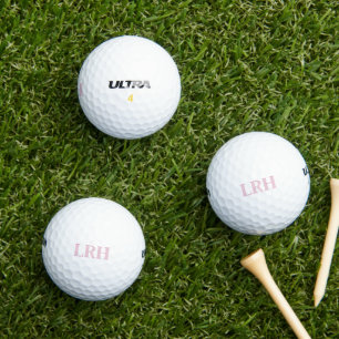 Roze Gepersonaliseerde Vrouwen Monogram Golf Balle Golfballen