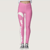 Roze geperste leggings (Voorkant)